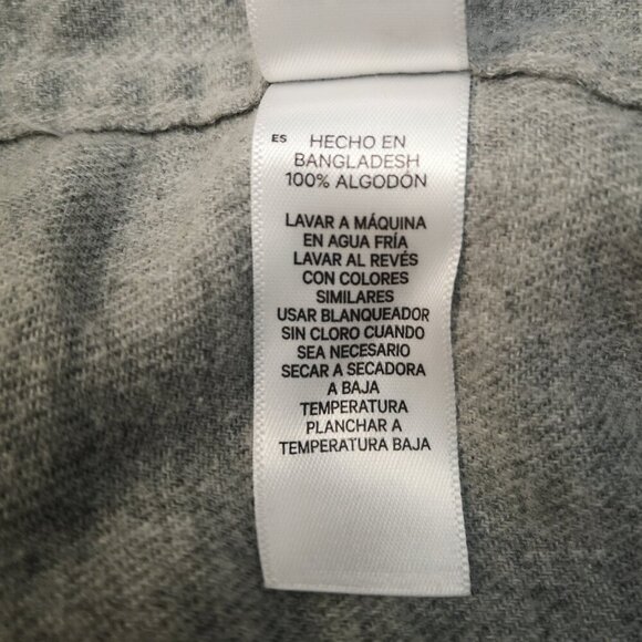 NWT Joe Fresh Men's Size Small Grey Button Front Light Flannel Shirt - Picture 8 of 13